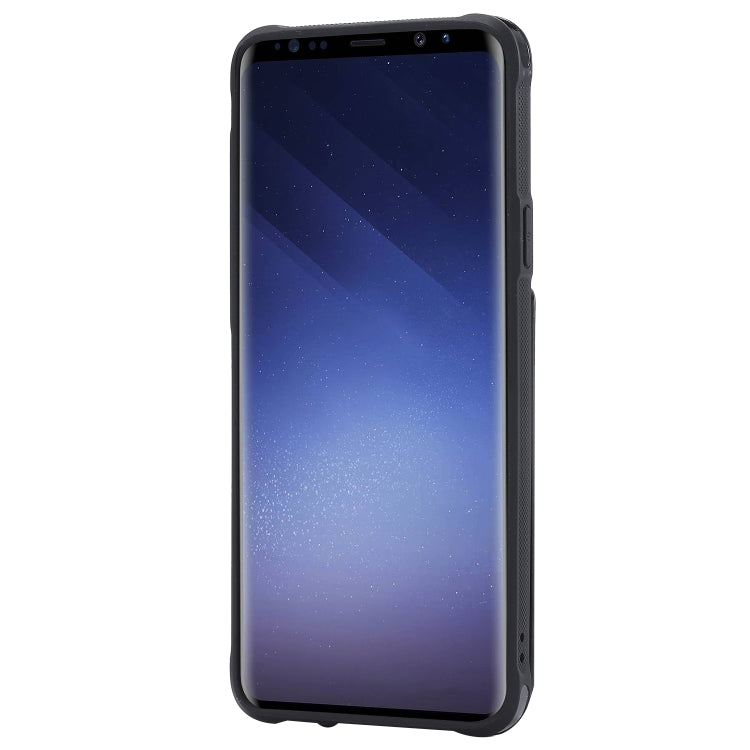 For Galaxy S9+ Vertical Flip Shockproof Leather Protective Case with Short Rope, Support Card Slots & Bracket & Photo Holder & Wallet Function