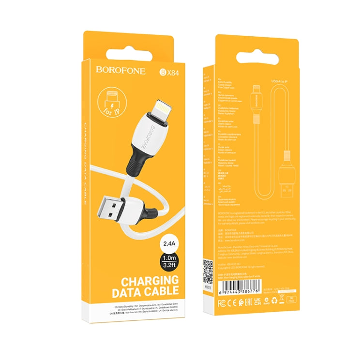 Borofone BX84 1m 2.4A USB to 8 Pin Rise Charging Data Cable