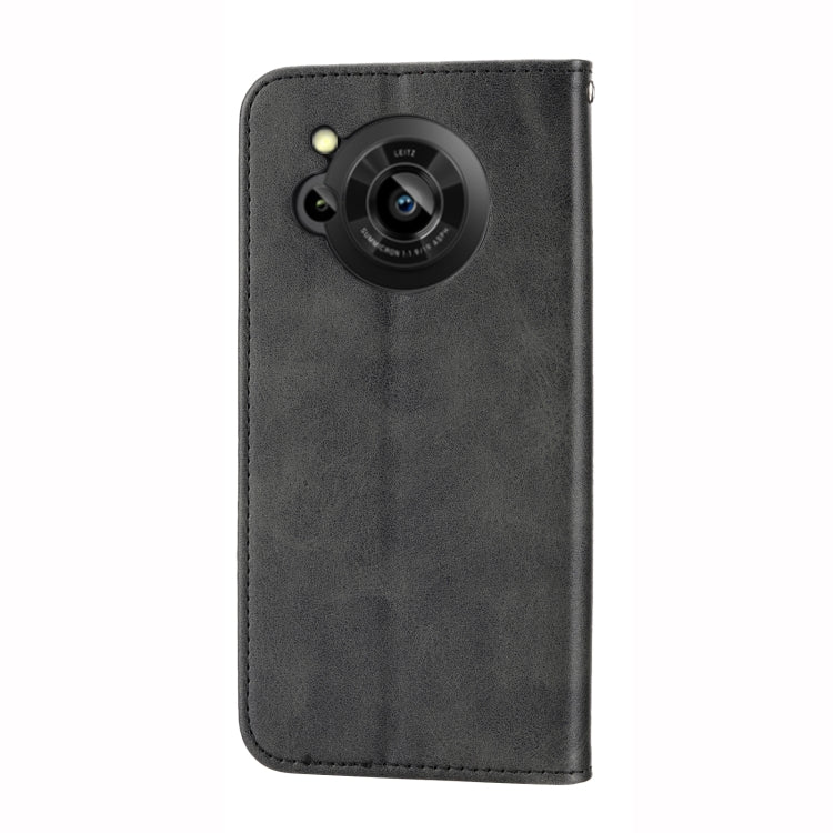 For Sharp Aquos R7 / P7 Cubic Grid Calf Texture Magnetic Closure Leather Phone Case