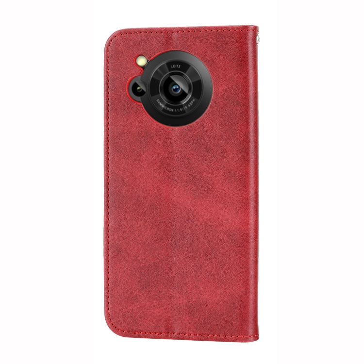 For Sharp Aquos R7 / P7 Cubic Grid Calf Texture Magnetic Closure Leather Phone Case