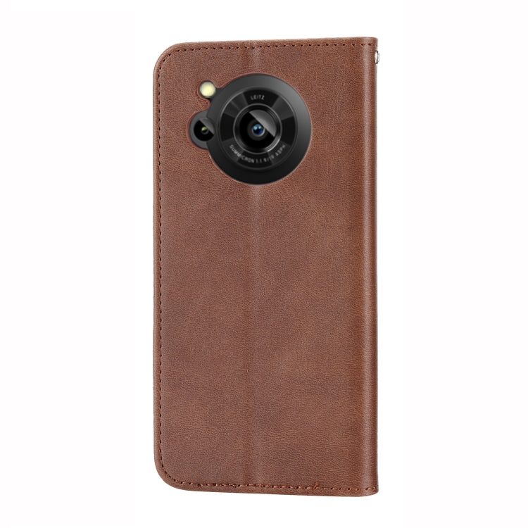 For Sharp Aquos R7 / P7 Cubic Grid Calf Texture Magnetic Closure Leather Phone Case