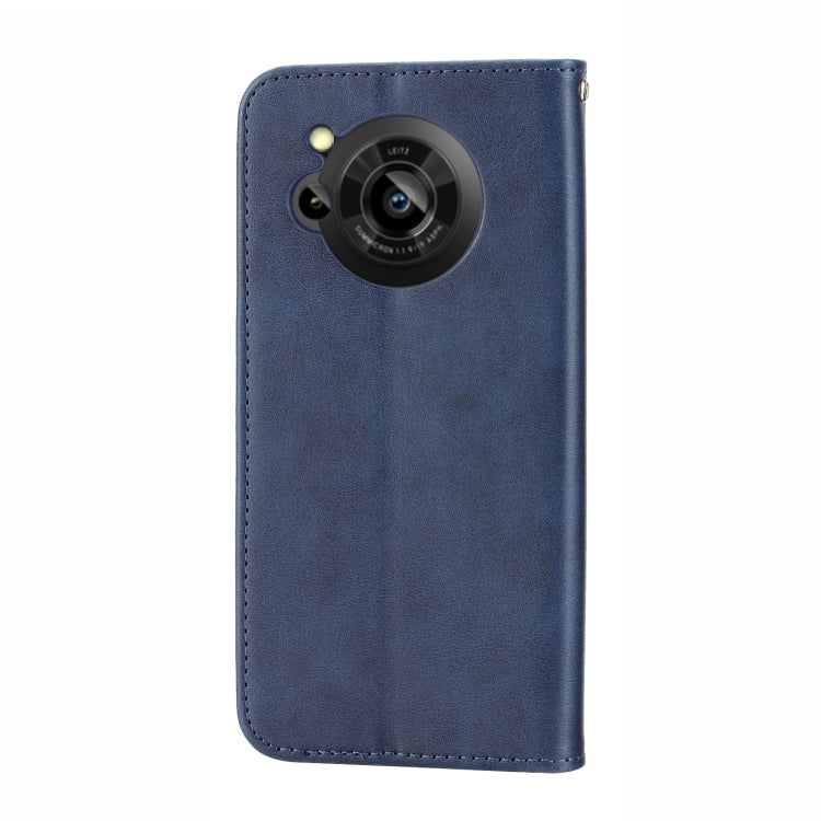 For Sharp Aquos R7 / P7 Cubic Grid Calf Texture Magnetic Closure Leather Phone Case