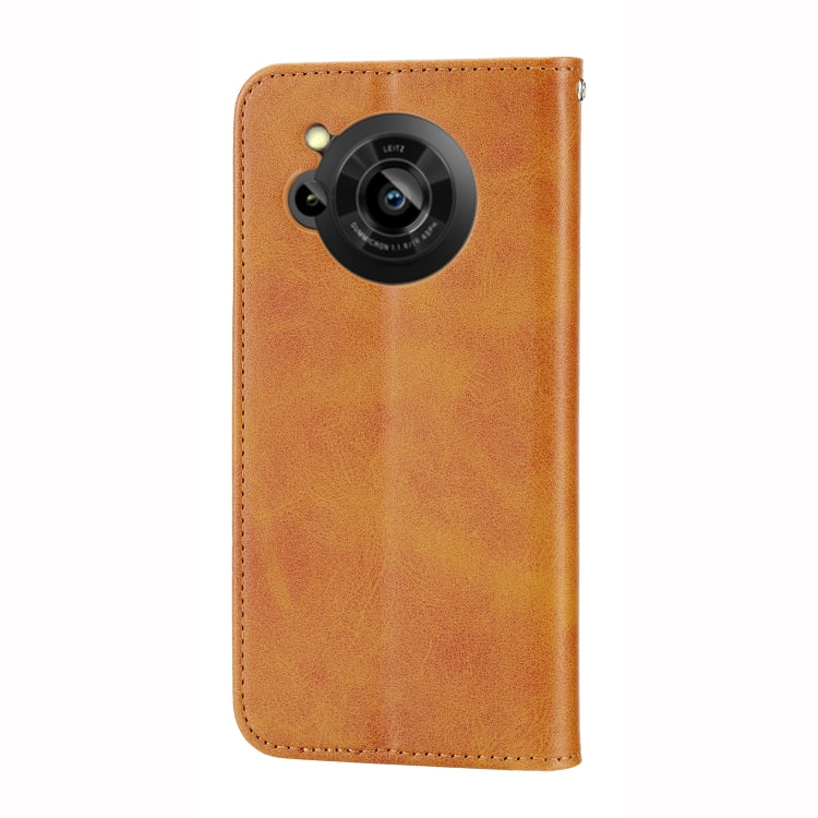 For Sharp Aquos R7 / P7 Cubic Grid Calf Texture Magnetic Closure Leather Phone Case