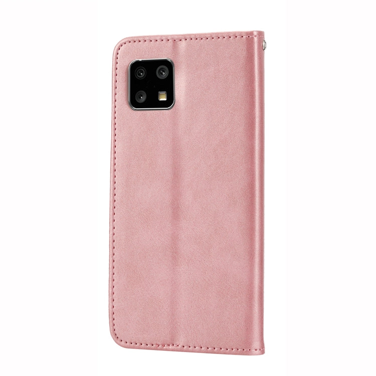 For Sharp Aquos Sense6 / 6S Cubic Grid Calf Texture Magnetic Closure Leather Phone Case