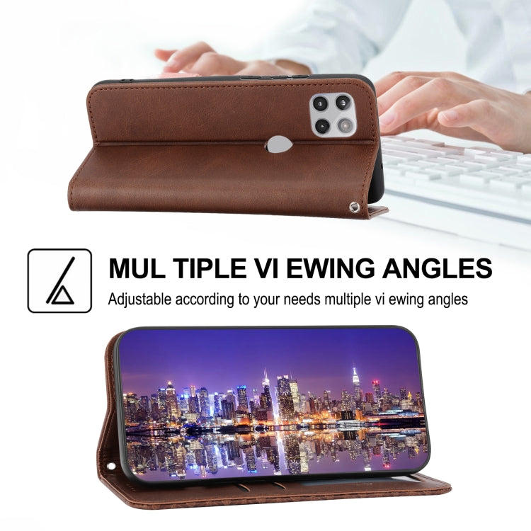 For Motorola Moto G Stylus 5G 2021 Cubic Grid Calf Texture Magnetic Closure Leather Phone Case