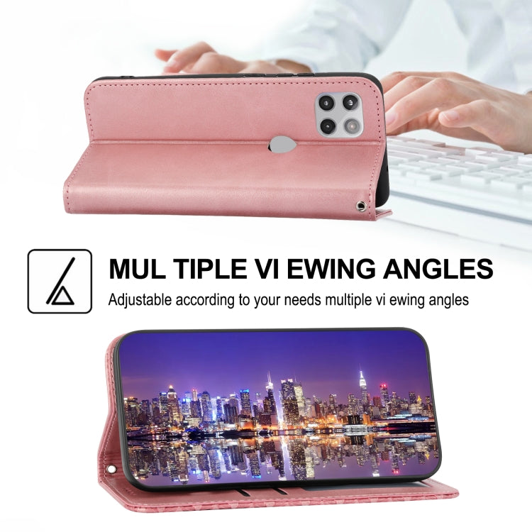 For Motorola Moto G Stylus 5G 2021 Cubic Grid Calf Texture Magnetic Closure Leather Phone Case