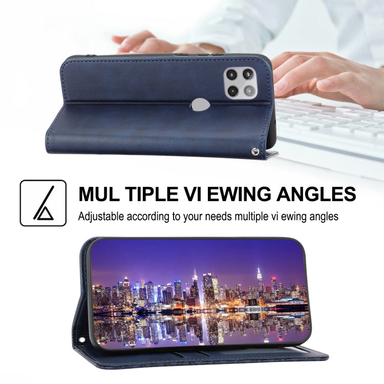 For Motorola Moto G Stylus 5G 2021 Cubic Grid Calf Texture Magnetic Closure Leather Phone Case