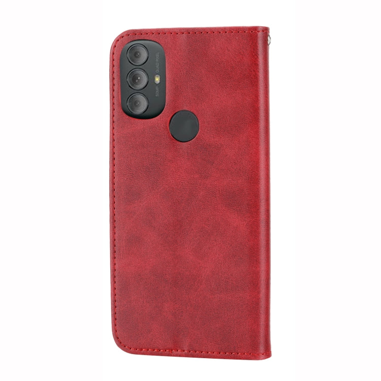 For Motorola Moto G Pure 2021 Cubic Grid Calf Texture Magnetic Closure Leather Phone Case