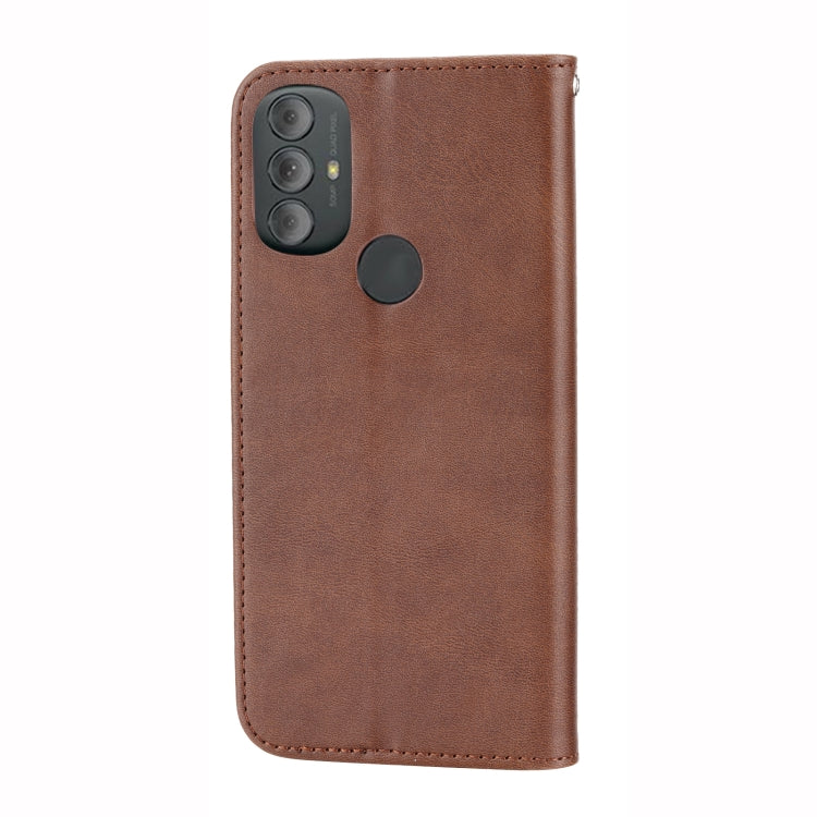 For Motorola Moto G Pure 2021 Cubic Grid Calf Texture Magnetic Closure Leather Phone Case