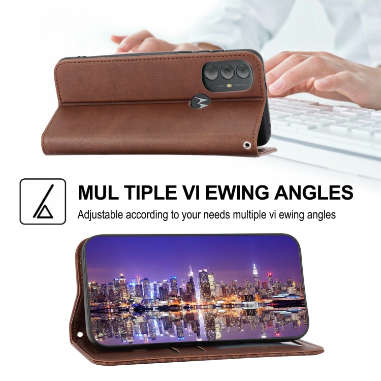 For Motorola Moto G Pure 2021 Cubic Grid Calf Texture Magnetic Closure Leather Phone Case