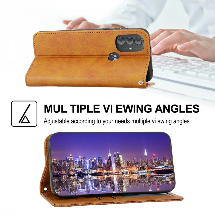 For Motorola Moto G Pure 2021 Cubic Grid Calf Texture Magnetic Closure Leather Phone Case