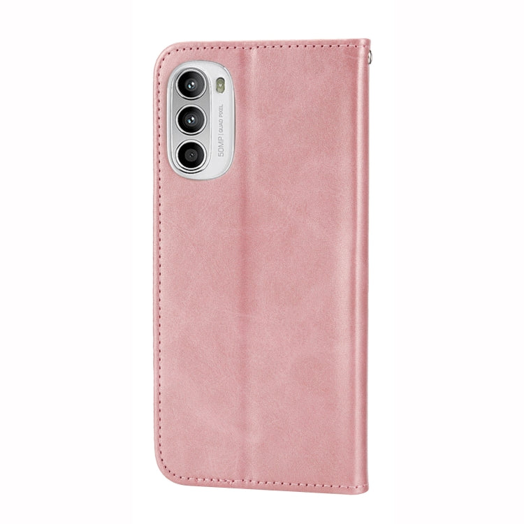 For Motorola Moto G52 4G / G82 5G / G71S Cubic Grid Calf Texture Magnetic Closure Leather Phone Case
