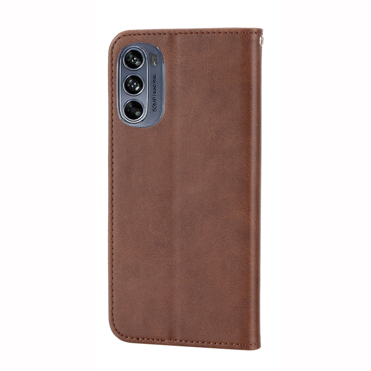 For Motorola Moto G62 Cubic Grid Calf Texture Magnetic Closure Leather Phone Case