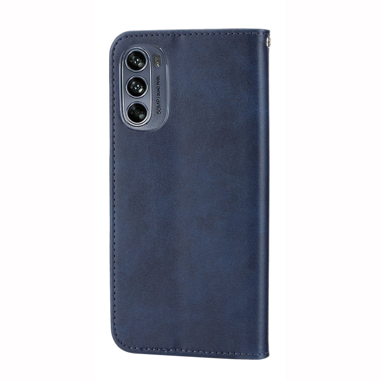 For Motorola Moto G62 Cubic Grid Calf Texture Magnetic Closure Leather Phone Case