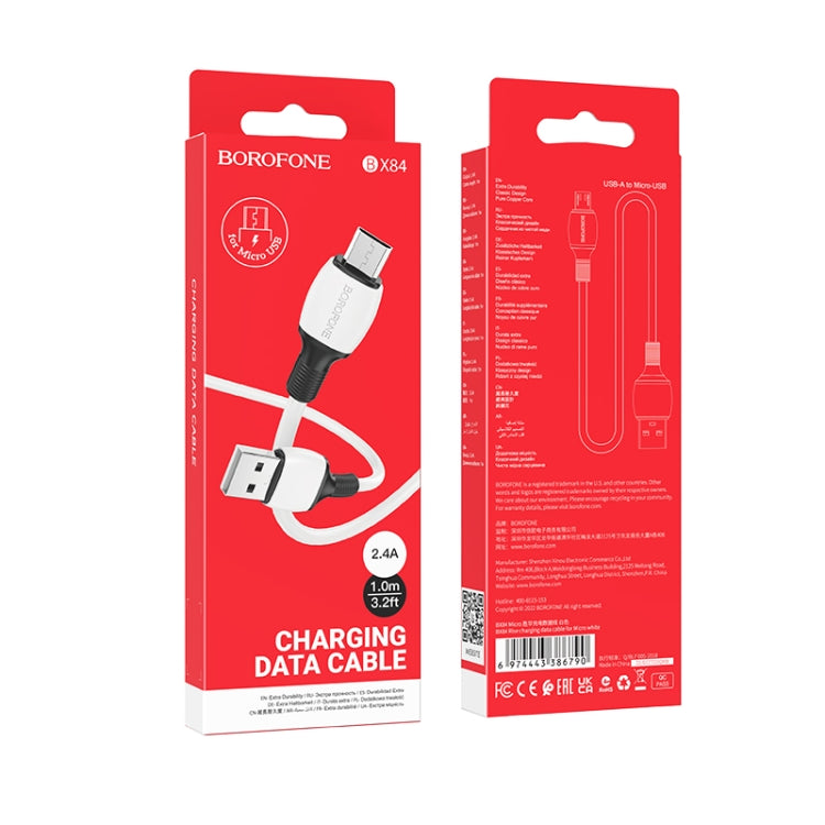 Borofone BX84 1m 2.4A USB to Micro USB Rise Charging Data Cable
