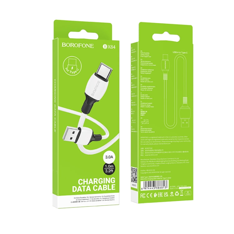 Borofone BX84 1m 3A USB to USB-C / Type-C Rise Charging Data Cable