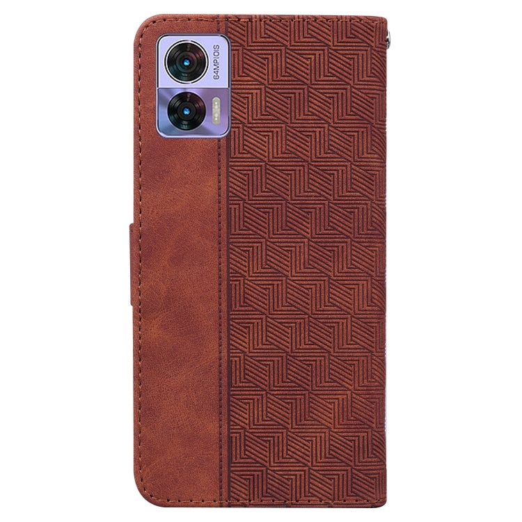 For Motorola Edge 30 Neo / Edge 30 Lite Geometric Embossed Flip Leather Phone Case
