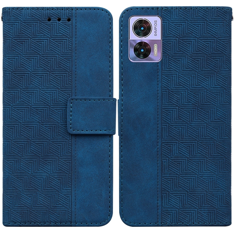 For Motorola Edge 30 Neo / Edge 30 Lite Geometric Embossed Flip Leather Phone Case