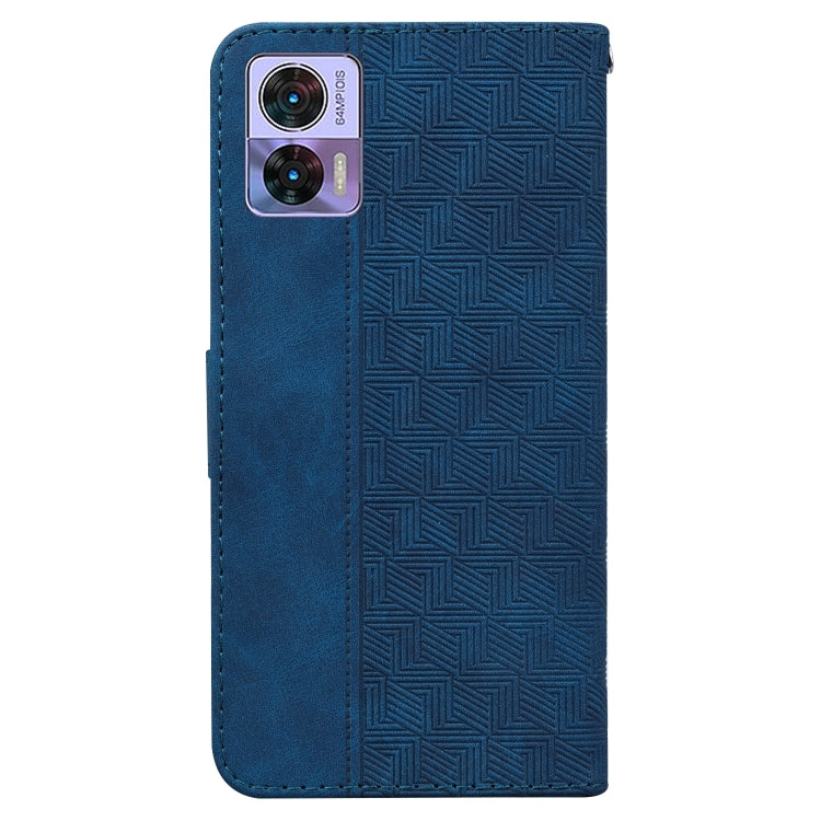 For Motorola Edge 30 Neo / Edge 30 Lite Geometric Embossed Flip Leather Phone Case