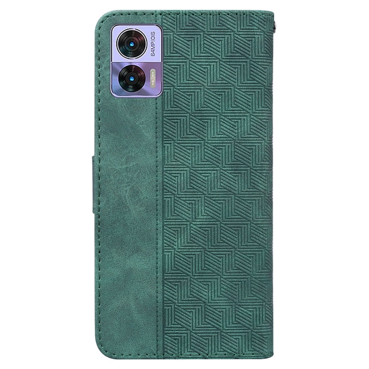 For Motorola Edge 30 Neo / Edge 30 Lite Geometric Embossed Flip Leather Phone Case
