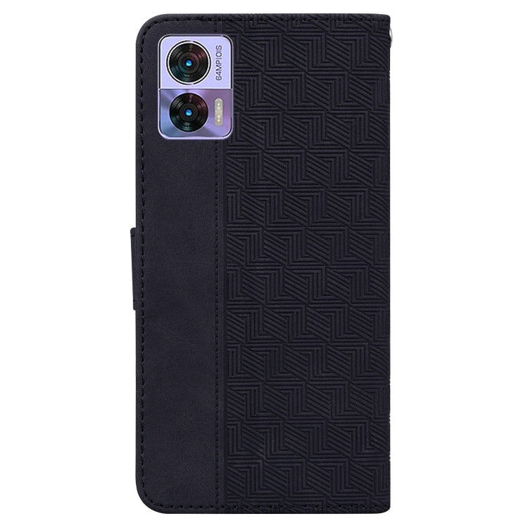 For Motorola Edge 30 Neo / Edge 30 Lite Geometric Embossed Flip Leather Phone Case