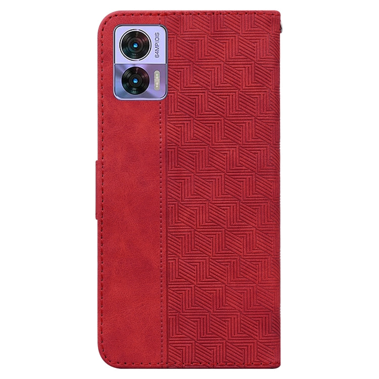 For Motorola Edge 30 Neo / Edge 30 Lite Geometric Embossed Flip Leather Phone Case