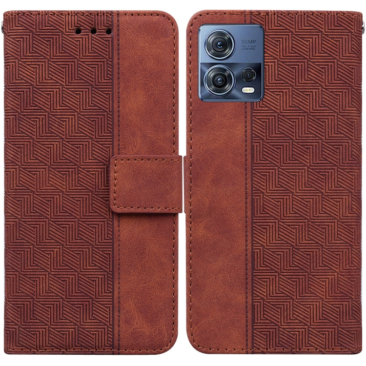 For Motorola Moto S30 Pro 5G / Edge 30 Fusion Geometric Embossed Flip Leather Phone Case