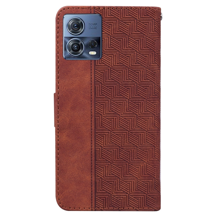 For Motorola Moto S30 Pro 5G / Edge 30 Fusion Geometric Embossed Flip Leather Phone Case