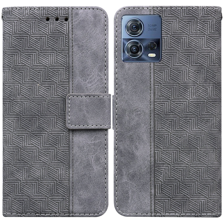 For Motorola Moto S30 Pro 5G / Edge 30 Fusion Geometric Embossed Flip Leather Phone Case