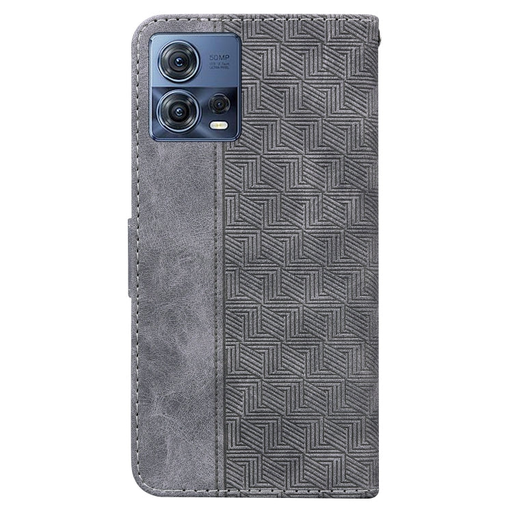 For Motorola Moto S30 Pro 5G / Edge 30 Fusion Geometric Embossed Flip Leather Phone Case