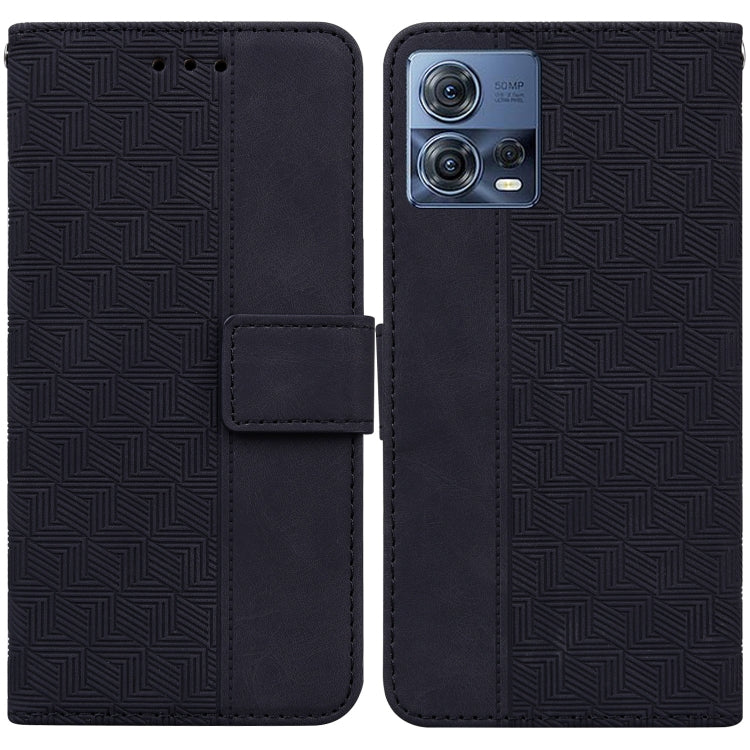 For Motorola Moto S30 Pro 5G / Edge 30 Fusion Geometric Embossed Flip Leather Phone Case