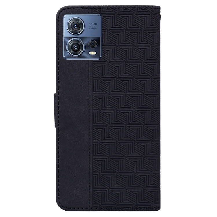For Motorola Moto S30 Pro 5G / Edge 30 Fusion Geometric Embossed Flip Leather Phone Case