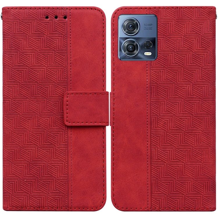 For Motorola Moto S30 Pro 5G / Edge 30 Fusion Geometric Embossed Flip Leather Phone Case