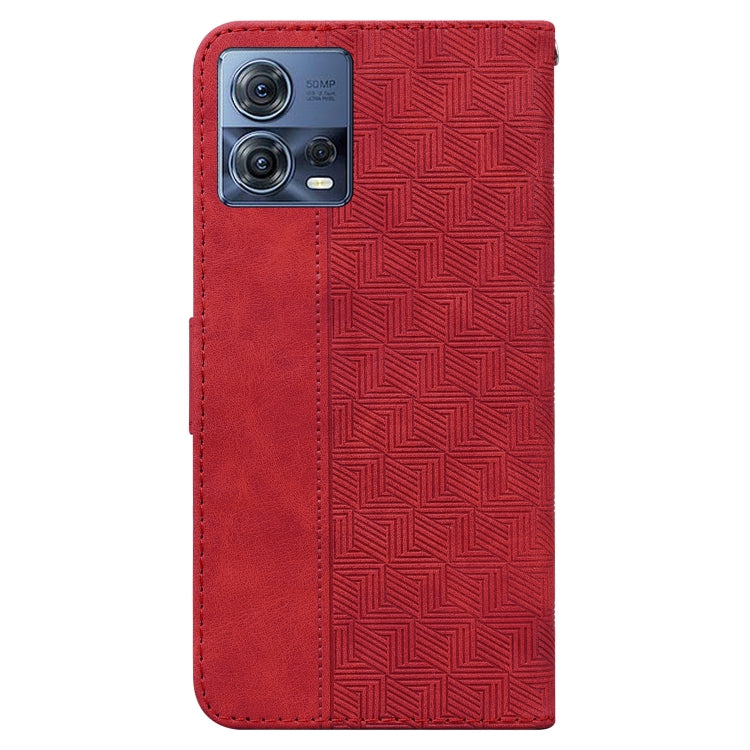 For Motorola Moto S30 Pro 5G / Edge 30 Fusion Geometric Embossed Flip Leather Phone Case