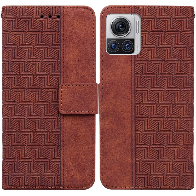 For Motorola Moto X30 Pro 5G / Edge 30 Ultra Geometric Embossed Flip Leather Phone Case
