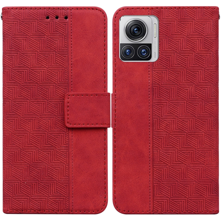 For Motorola Moto X30 Pro 5G / Edge 30 Ultra Geometric Embossed Flip Leather Phone Case