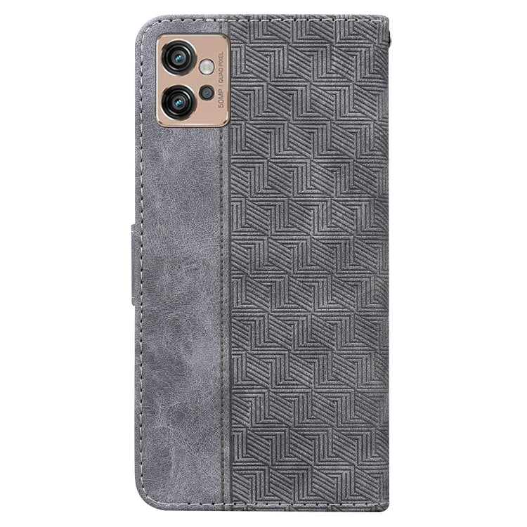 For Motorola Moto G32 Geometric Embossed Flip Leather Phone Case