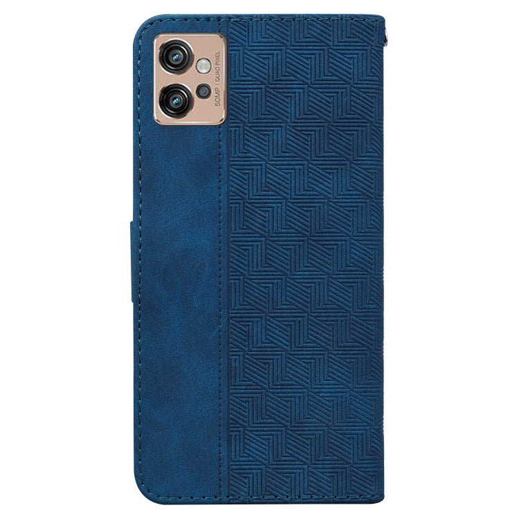 For Motorola Moto G32 Geometric Embossed Flip Leather Phone Case