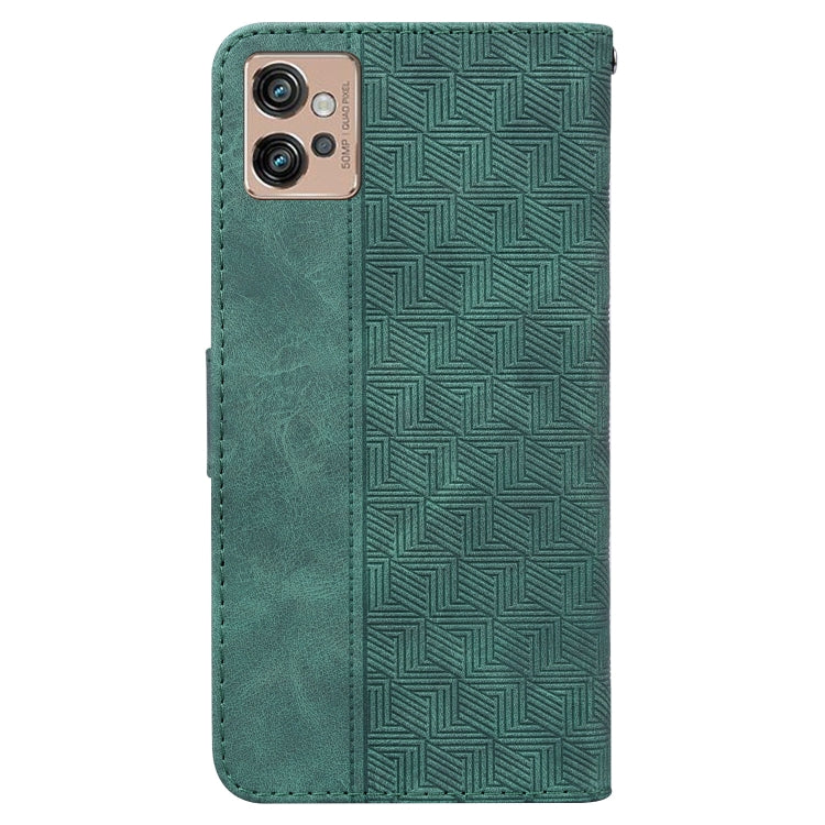 For Motorola Moto G32 Geometric Embossed Flip Leather Phone Case