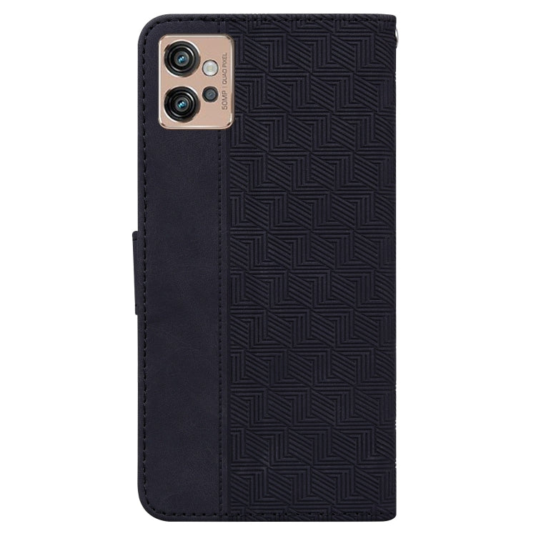 For Motorola Moto G32 Geometric Embossed Flip Leather Phone Case