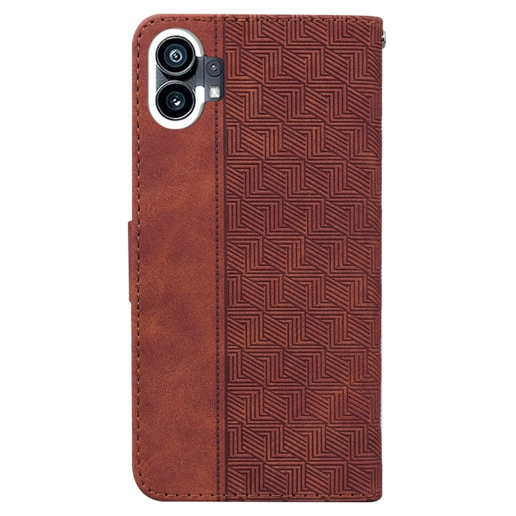 For Nothing Phone 1 Geometric Embossed Flip Leather Phone Case