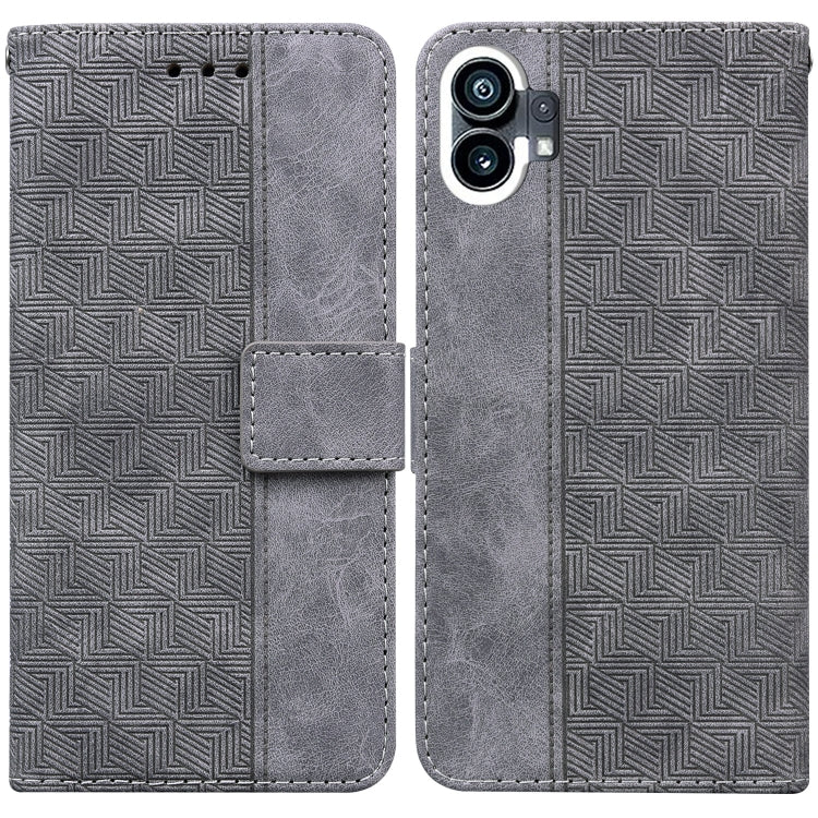 For Nothing Phone 1 Geometric Embossed Flip Leather Phone Case