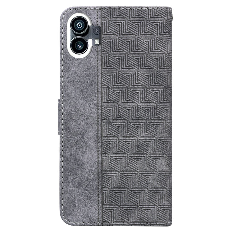 For Nothing Phone 1 Geometric Embossed Flip Leather Phone Case