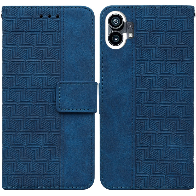 For Nothing Phone 1 Geometric Embossed Flip Leather Phone Case