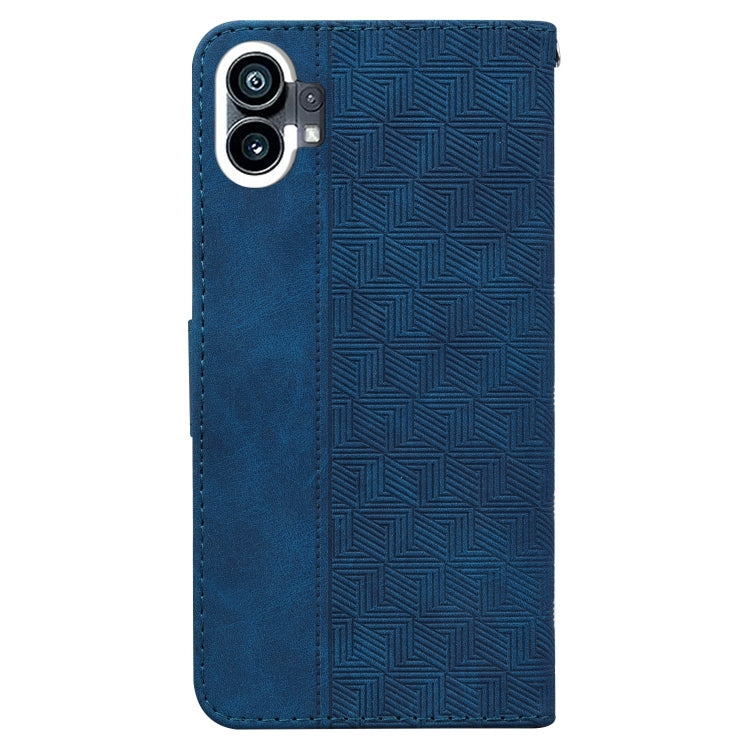 For Nothing Phone 1 Geometric Embossed Flip Leather Phone Case