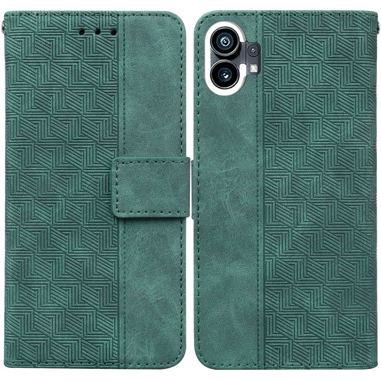 For Nothing Phone 1 Geometric Embossed Flip Leather Phone Case