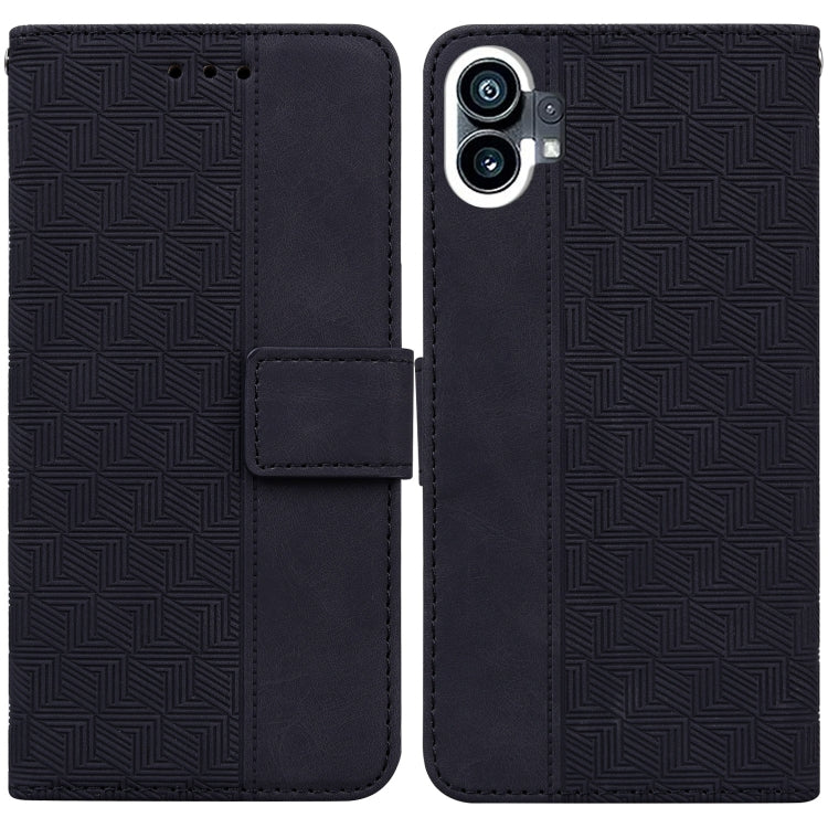 For Nothing Phone 1 Geometric Embossed Flip Leather Phone Case