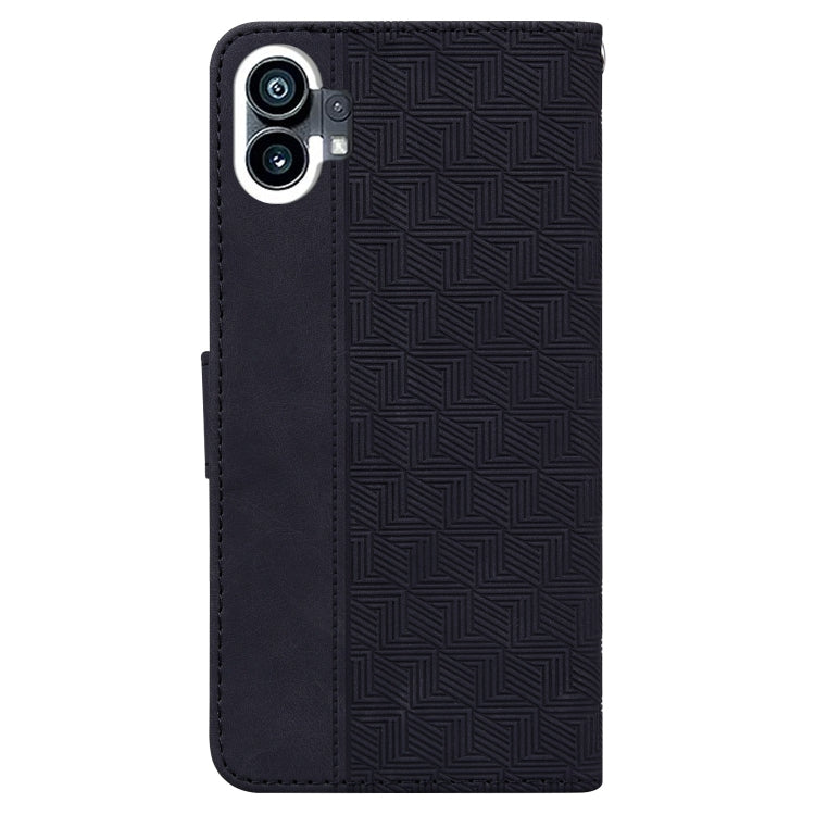 For Nothing Phone 1 Geometric Embossed Flip Leather Phone Case