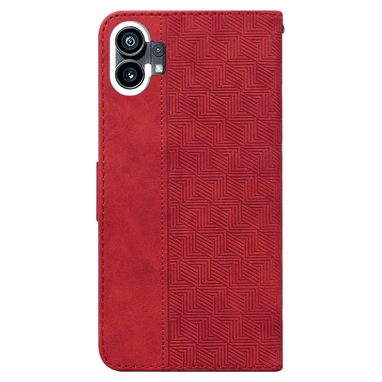 For Nothing Phone 1 Geometric Embossed Flip Leather Phone Case