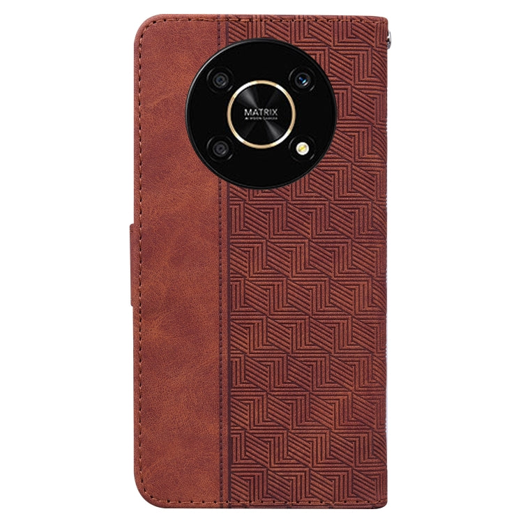 For Honor X9 / X9 5G Geometric Embossed Flip Leather Phone Case